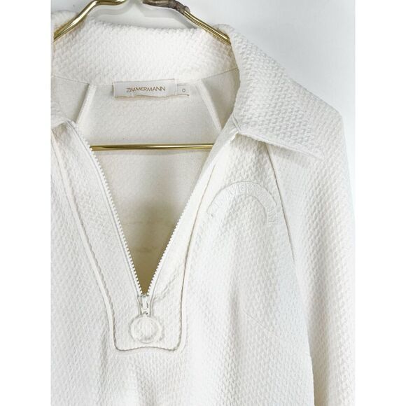 Zimmermann Natura Textured Jersey Dress Sz 0 US XS Preppy Old Money - Picture 9 of 11